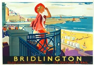 Bridlington Harbour Art Deco woman