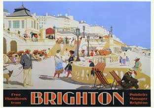 Brighton Sea Front Town Guide Poster