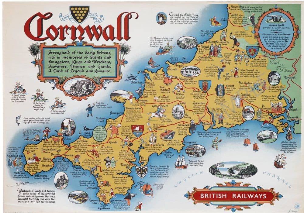 Cornwall Map Rcht British rail Cornwall Map