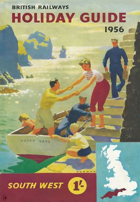 British Railways 1956 South West Holiday Guide Cover