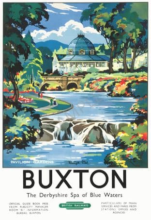 Buxton Pavilion Gardens Derbyshire Spa of Blue Waters British Railways