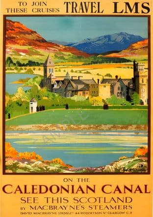Caledonian Canal Macbraynes Steamers LMS Scotland