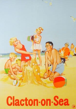 Clacton 1950's Family on Beach