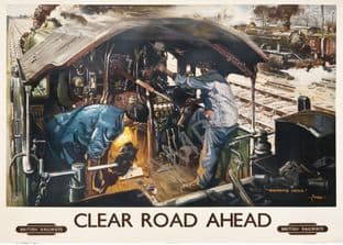 Clear road ahead ,Monmouth castle, Terence Cuneo