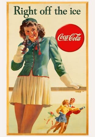 Coke Coca Cola 50s Girl Skating