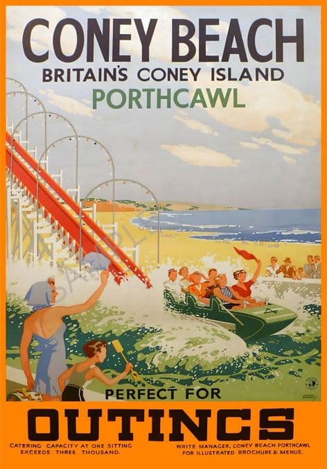 Coney Beach Porthcawl Log Flume perfect for outings