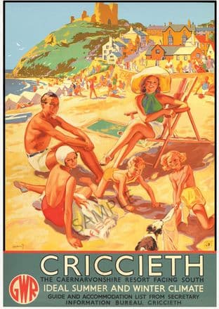 Criccieth N. Wales ART DECO Print