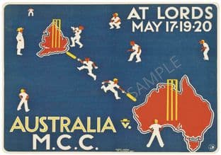 Cricket test Match England Australia MCC 1920 Lords
