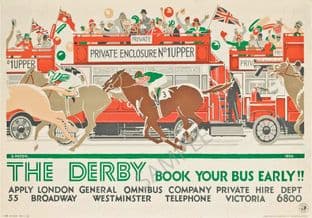 Derby Day 1929 Book Your Bus Early London General Omnibus Company
