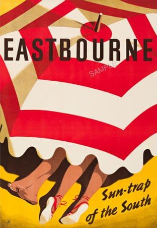 Eastbourne Art Deco Travel Advertising Poster