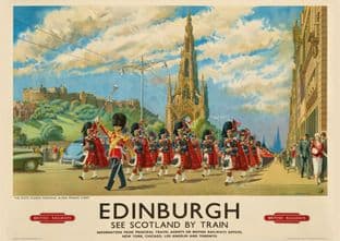 Edinburgh Scots Guards Princes street British Rail