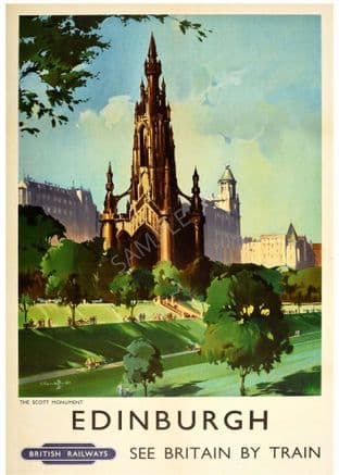 Edinburgh Scott Memorial Monument British Rail