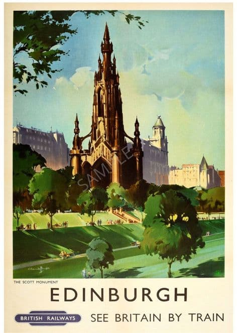 Edinburgh Scott Memorial Monument British Rail