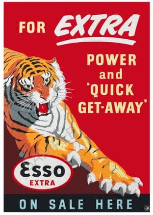 Esso Tiger Extra Petrol Power And Quick Get-Away