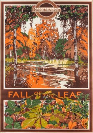 Fall of the Leaf Underground Autumn Poster