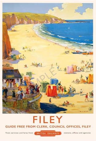 Filey Yorkshire Beach Scene