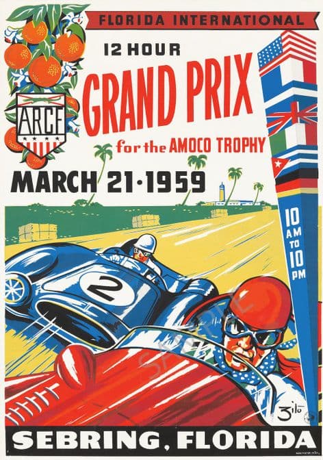 Florida Grand Prix Amaco trophy Sebring 1959