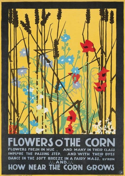 Flowers of the Corn Edward McKnight Kauffer London Transport