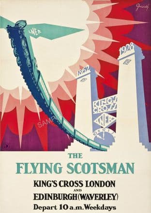 Flying Scotsman LNER kings cross London to Edinburgh Waverley