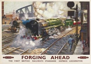 Forging ahead Terence Cuneo Britannia BR Standard Class 7 70000