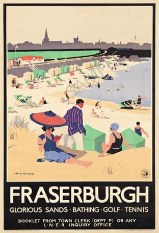 Fraserburgh L.N.E.R. Glorious Sands Bathing Golf Tennis 1930S.