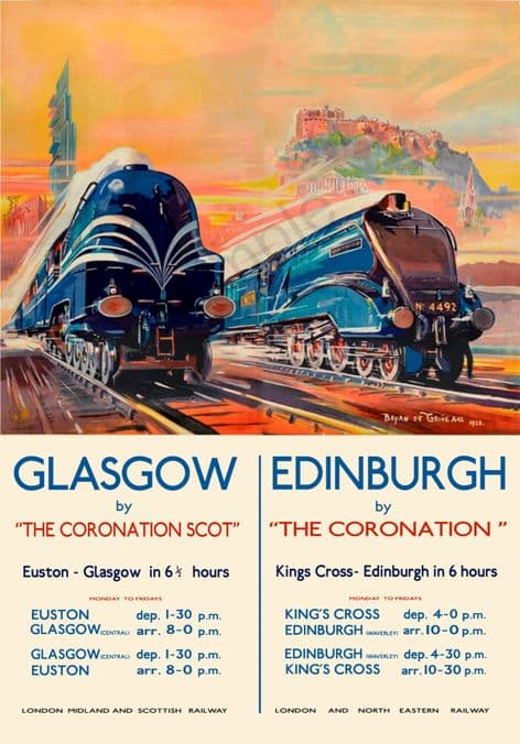 Glasgow Edinburgh London Coronation Scot