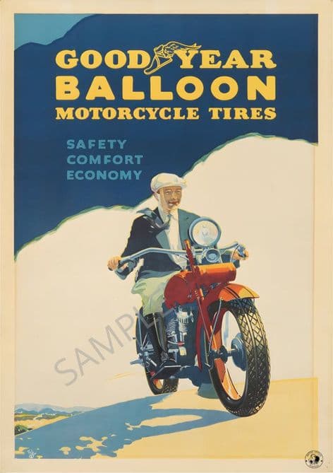 Good Year Balloon Tires Safety Comfort Economy Tyre Advert