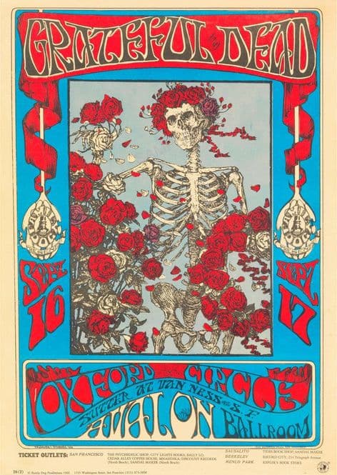 Grateful Dead Concert Tour 1966 Oxford Circle Avalon Ballroom