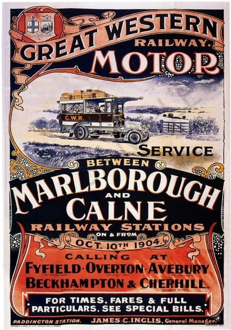 Great Western motor service Marlborough & Calne GWR