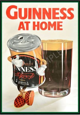 Guinness At Home Can Poster