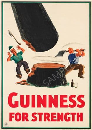 Guinness Beer Advert Lumberjack