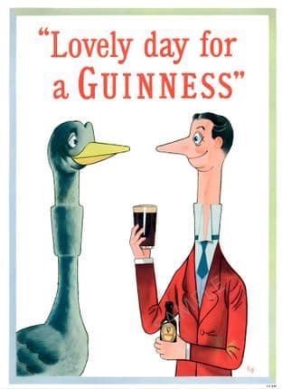 Guinness Lovely Day Ostrich Man with Ostrich Neck