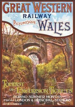 GWR Poster - Devils Bridge, Wales