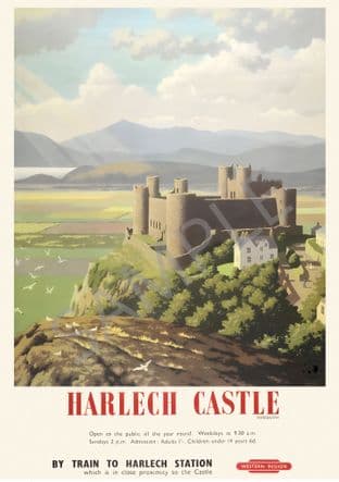 Harlech Castle Merioneth Wales Br Western Region