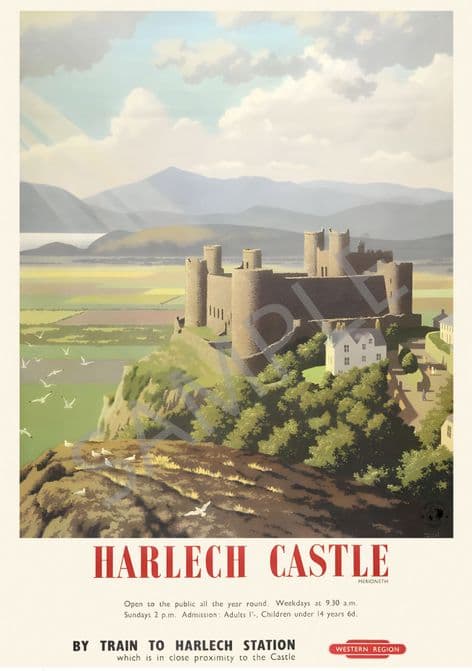Harlech Castle Merioneth Wales Br Western Region