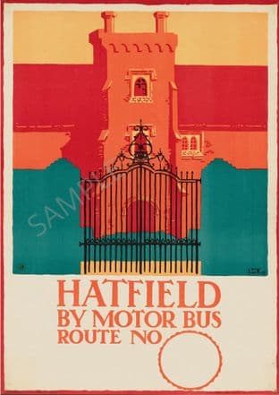 Hatfield by Motor Bus 1919 Edward McKnight Kauffer