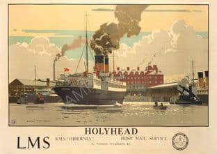Holyhead LMS RMS HIBERNIA Norman Wilkinson