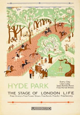 Hyde Park Stage of London underground poster