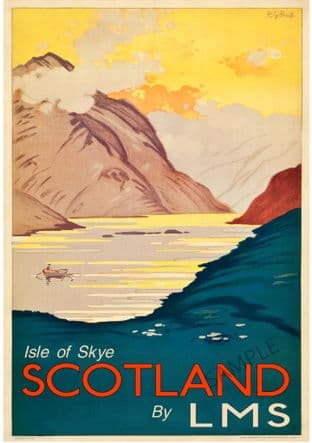 Isle of Skye Scotland Railway Poster