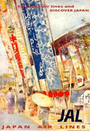JAL JAPAN AIRLINES POSTER