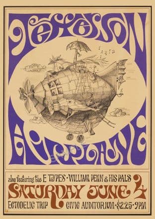 Jefferson Airplane 1960s Concert Print