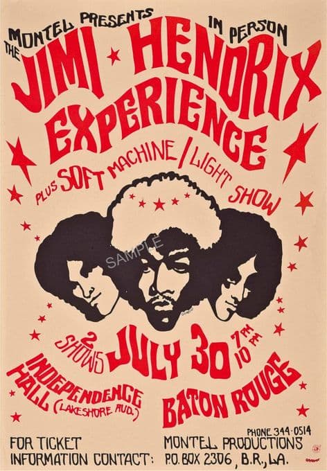Jimi Hendrix Baton Rouge