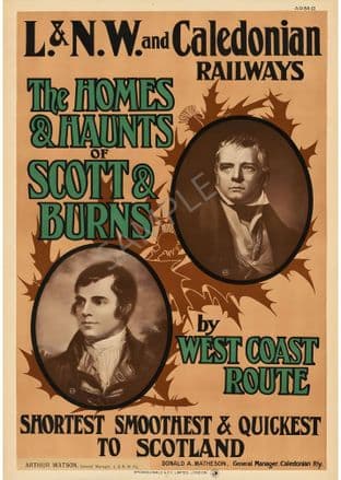 L&NW & Caledonian Railways West Coast Route Scott & Burns Haunts