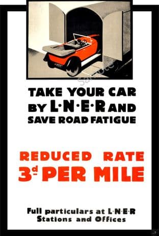 L.N.E.R. Car Travel Advert