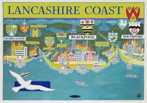 Lancashire Coast Map  British Railway