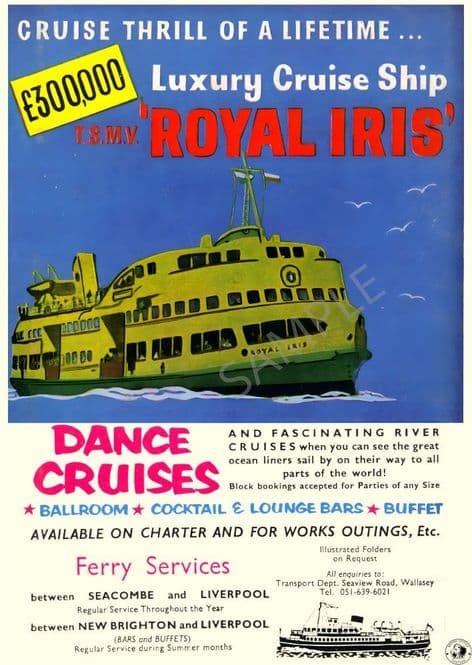 Liverpool ferry Royal Iris dance cruises Seacombe New Brighton