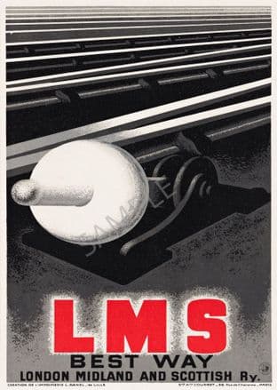 LMS Best Way Poster Railway Points