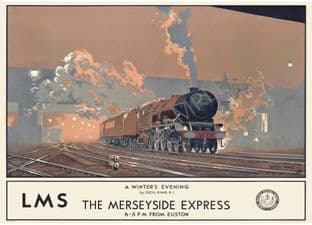 LMS The Merseyside Express 'a Winters Evening'