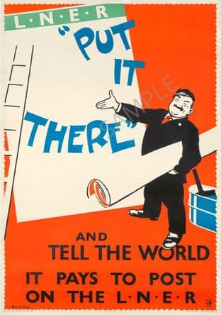 LNER Put it There advert Poster