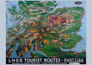 LNER Tourist Routes Map Scottish Highlands 1930